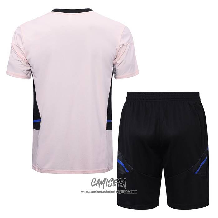 Chandal del Manchester United 2022-2023 Manga Corta Rosa - Pantalon Corto